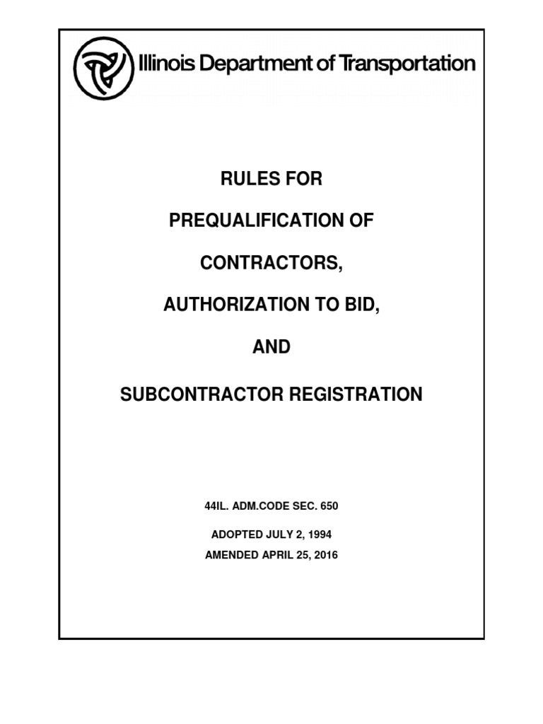 Contractor Prequalification and Bidding Rules | PDF | Certified Public ...
