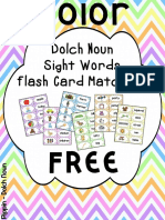 Dolch Noun Sight Words Flash Card Match-Up