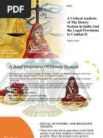 A Critical Analysis of The Dowry System in India and The Legal Provisions To Combat It