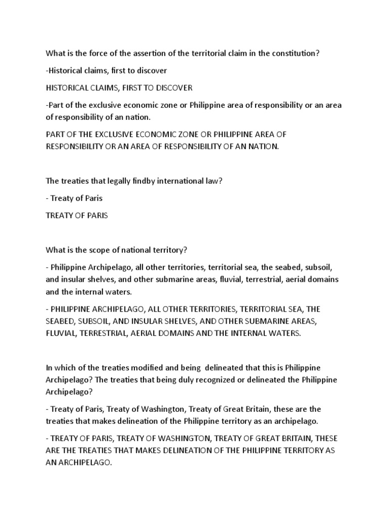 Philippine Territorial Claims Explained | PDF | Territorial Waters ...