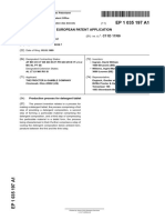 European Patent Application C11D 17/00: Production Process For Detergent Tablet