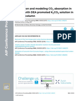 Simulation and Modeling CO Absorption in Biogas With DEA Promoted K CO Solution in Packed Column