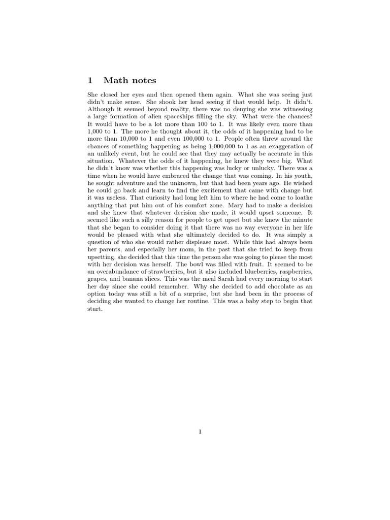 Math Notes | PDF