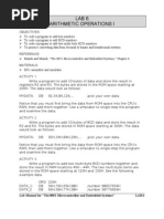 Lab 6 Arithmetic Operations I