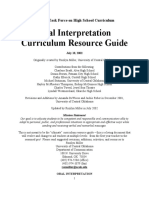 Oral Interpretation Curriculum Resource Guide: OSTCA Task Force On High School Curriculum