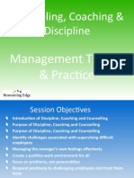 Human Relation and Discipline, Coaching Counseling