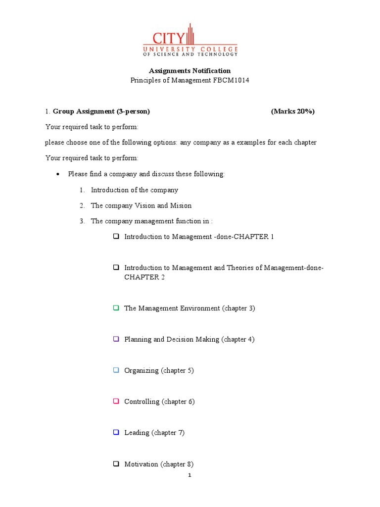 Management Group Assignment Guidelines | PDF