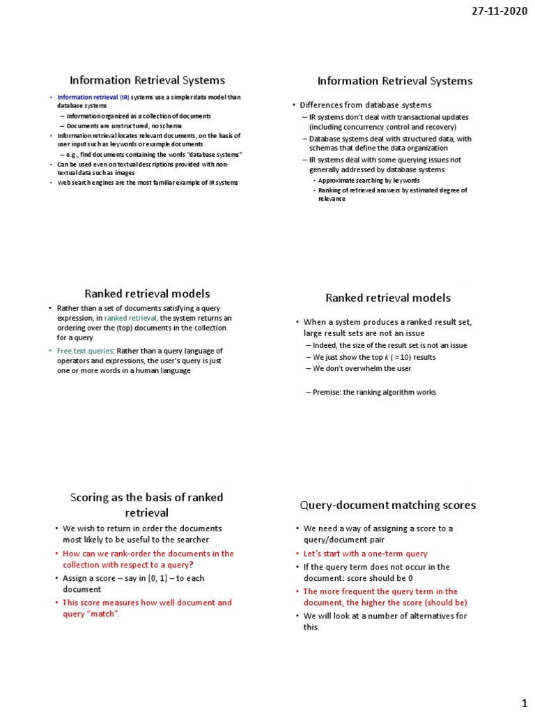 Information Retrieval Systems Information Retrieval Systems | PDF ...