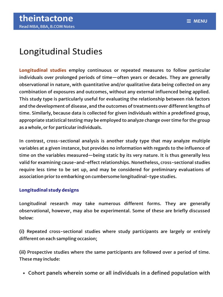 Longitudinal Study Pdf – Cross-Sectional and Longitudinal Studies – YNAVHY