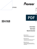 DEH-X16UB: CD Rds Receiver Autoradio CD Rds Reproductor de CD Con Receptor Rds