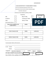 Maharaja Agrasen Institute of Mangement Studies: Name of The Candidate in Full (Capita Letters) Mobile Landline (R)