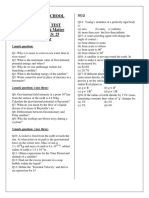 La Blossoms School Class 11 Physics Unit Test Gravitation & Bulk Matter Total Marks: 25 TIME: 1hr