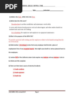 1 - Page ANSWERS-2015 NFPA 70E: 1) Unsafe Conditions