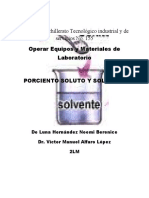 Porciento Soluto y Solvente (Oeml)