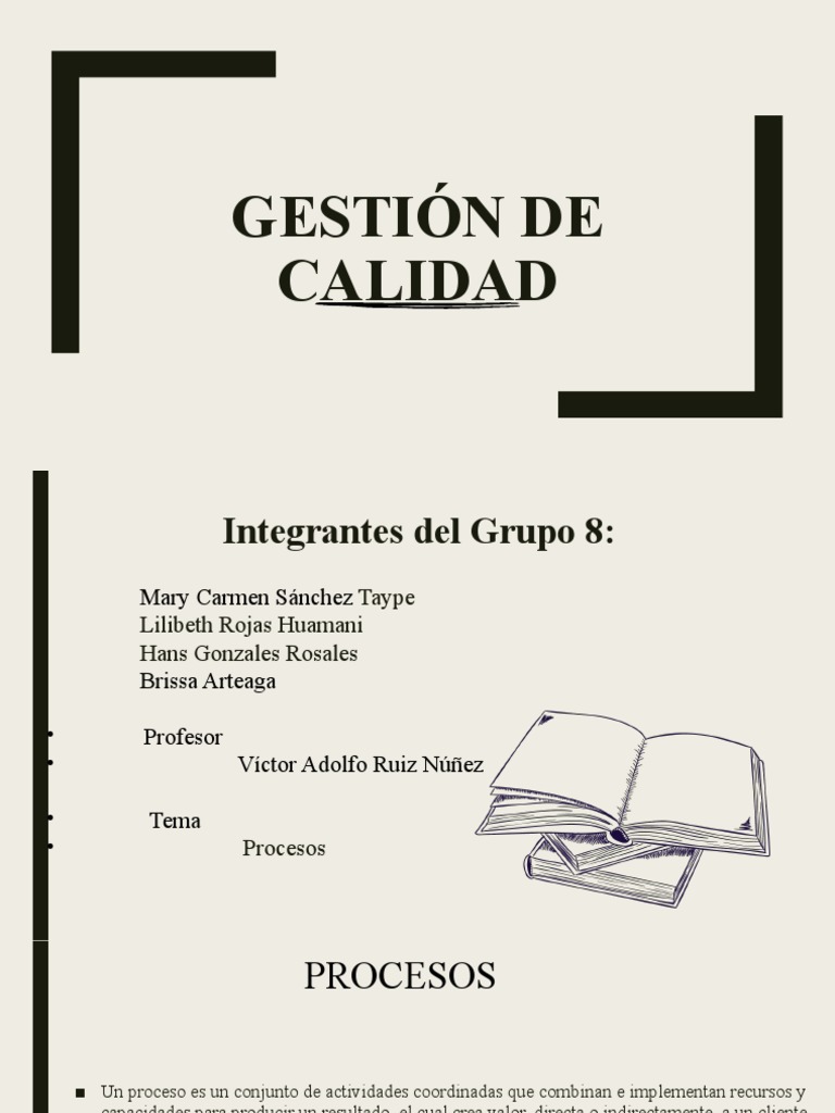 Tipos y Características de Procesos en Calidad | PDF | Planificación ...