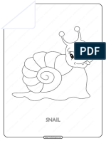 Free Printable Snail PDF Coloring Page