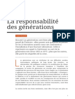 La Responsabilite Des Generations