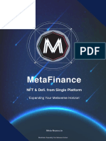 Metafinance: NFT & Defi. From Single Platform