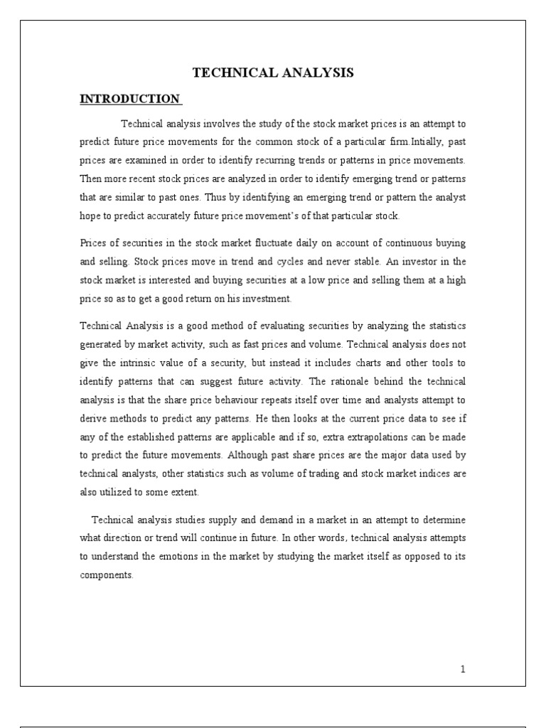 Technic Analysis | PDF | Technical Analysis | Moving Average