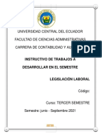 Instructivo de Trabajo Legislacion Laboral