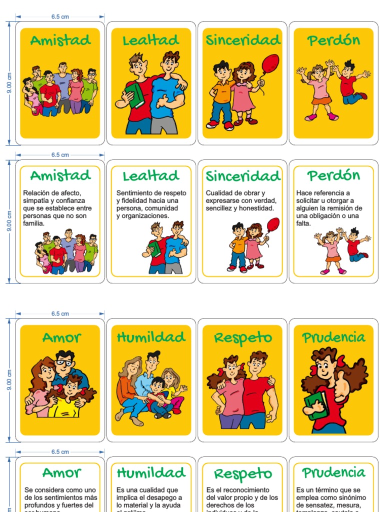 Memorama de Valores para Niños | PDF | Amor | Libertad