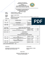 Teacher's Class Schedule and Program