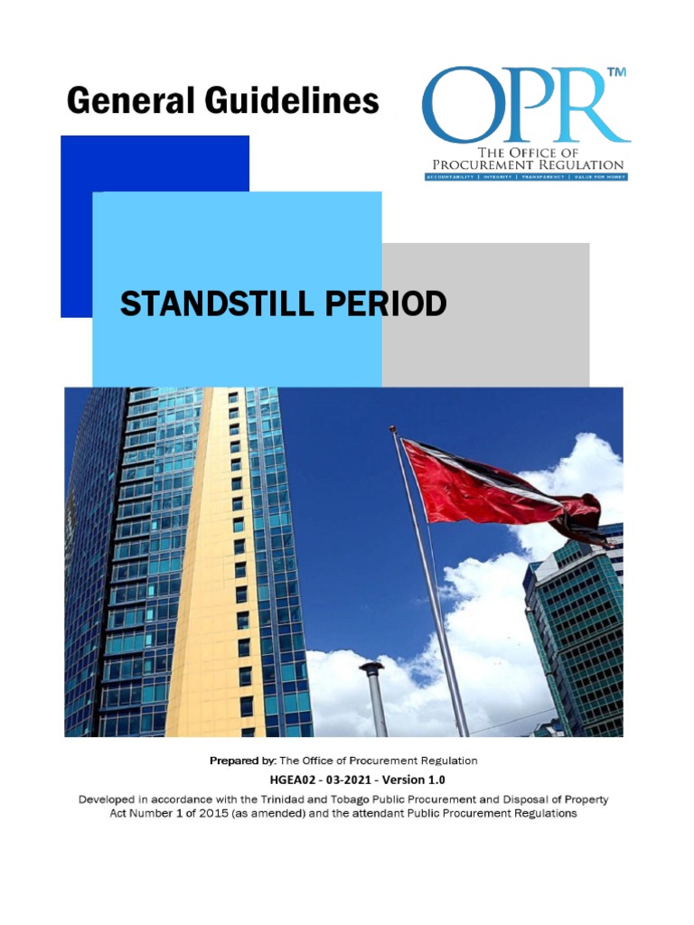Standstill Period PDF PDF Procurement Sustainability