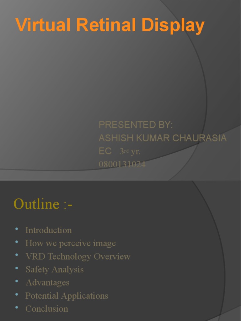 Virtual Retinal Display Technology Overview | PDF | Retina | Laser