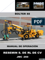 Manual de Operación Bolter 88 Jmc-260 - Curso JMC