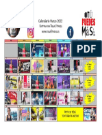 Calendario Rosa Fitness Marzo 2022