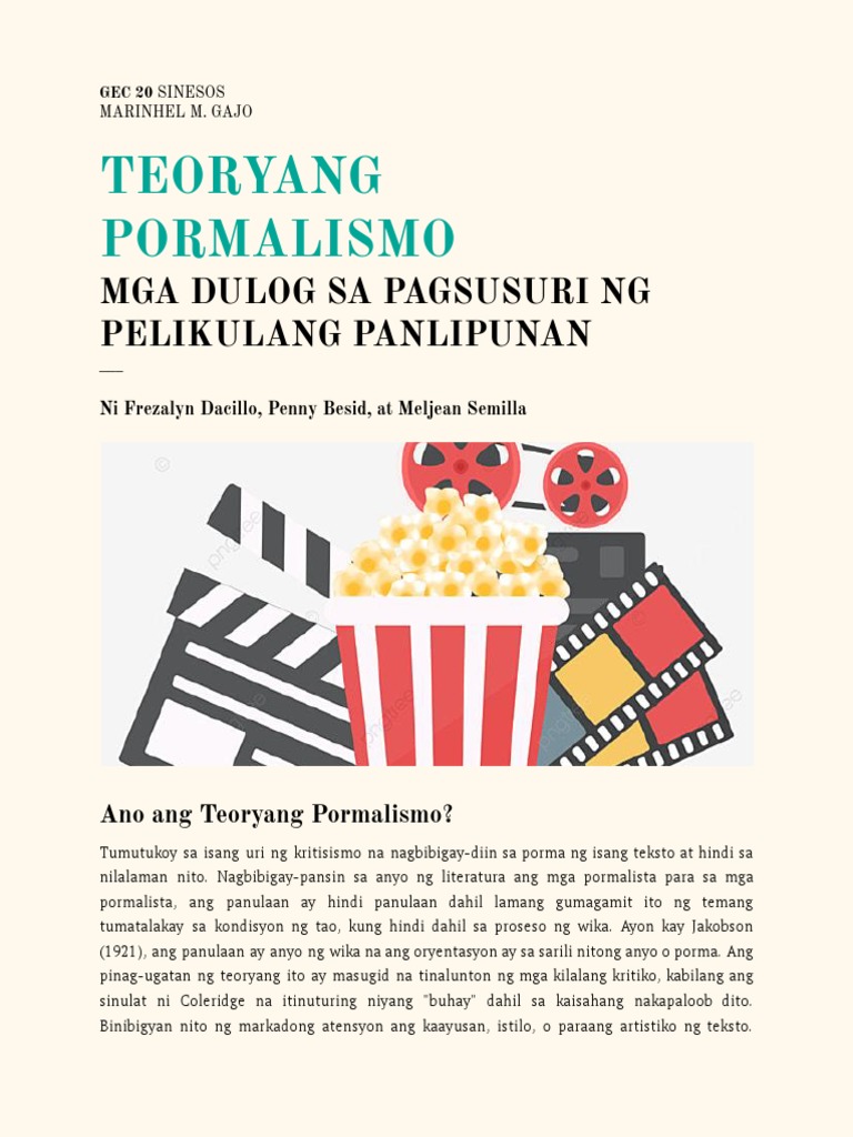 Teoryang Pormalismo Pdf