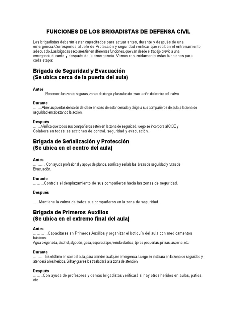 BRIGADA Escolar | PDF