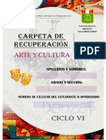 Carpeta de Recuperación Arte y Cultura VI Ciclo