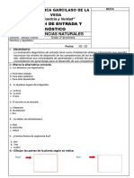 Prueba de Diagnosito 2º Grado 20222