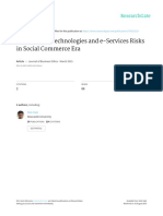 Risks of Self-Service Technologies and e-Services in Social Commerce