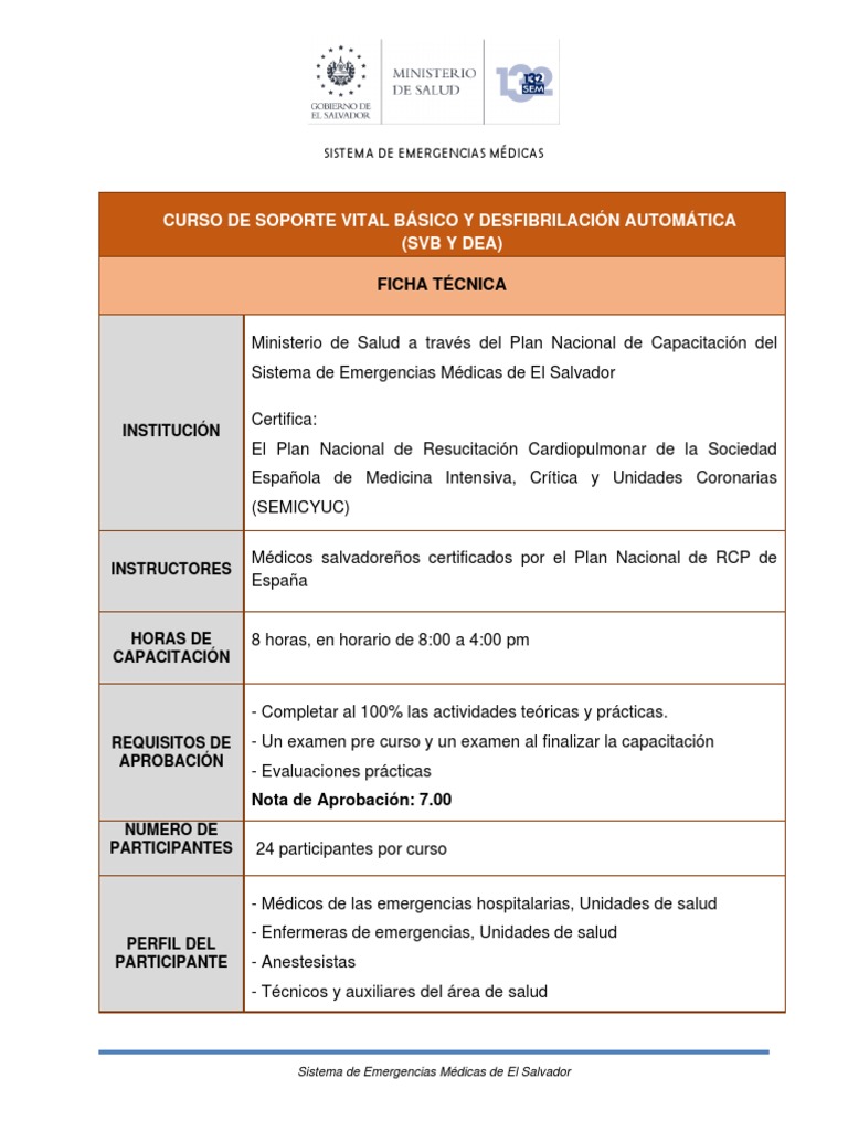Curso de Soporte Vital Básico y DEA | PDF | Reanimación cardiopulmonar ...