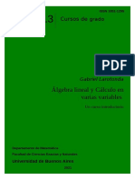 Álgebra Lineal y Cálculo en Varias Variables