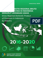 Produk Domestik Regional Bruto Provinsi-Provinsi Di Indonesia Menurut Lapangan Usaha 2016-2020