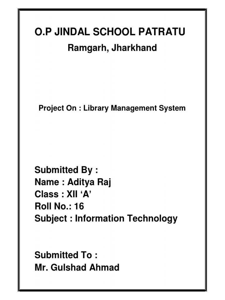 Class 12 IP Project | PDF | Software Testing | System