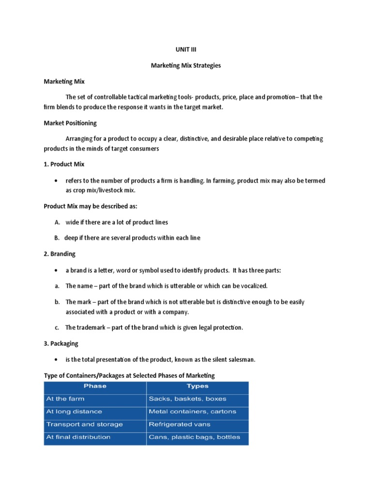 III - Marketing Mix Strategies | PDF | Marketing | Brand