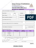 Shri Shankaracharya Group MBA Registration Form