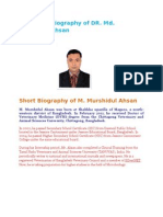 Quick Biography of M. Murshidul Ahsan, DVM