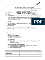 MNT 032-02 Change Over of High Pressure Water Feeding Pump at RO-EDI System