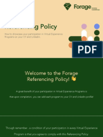 Forage Referencing Policy