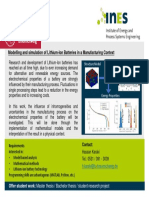 Modelling and Simulation of Lithium-Ion Batteries in A Manufacturing Context