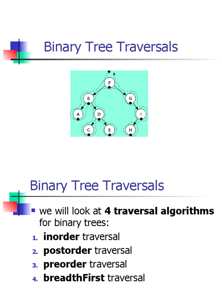 Binary Tree Traversals | PDF | Discrete Mathematics | Algorithms And ...