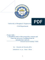 University of Benghazi | Engineering Faculty - Properties and Impacts of Cement