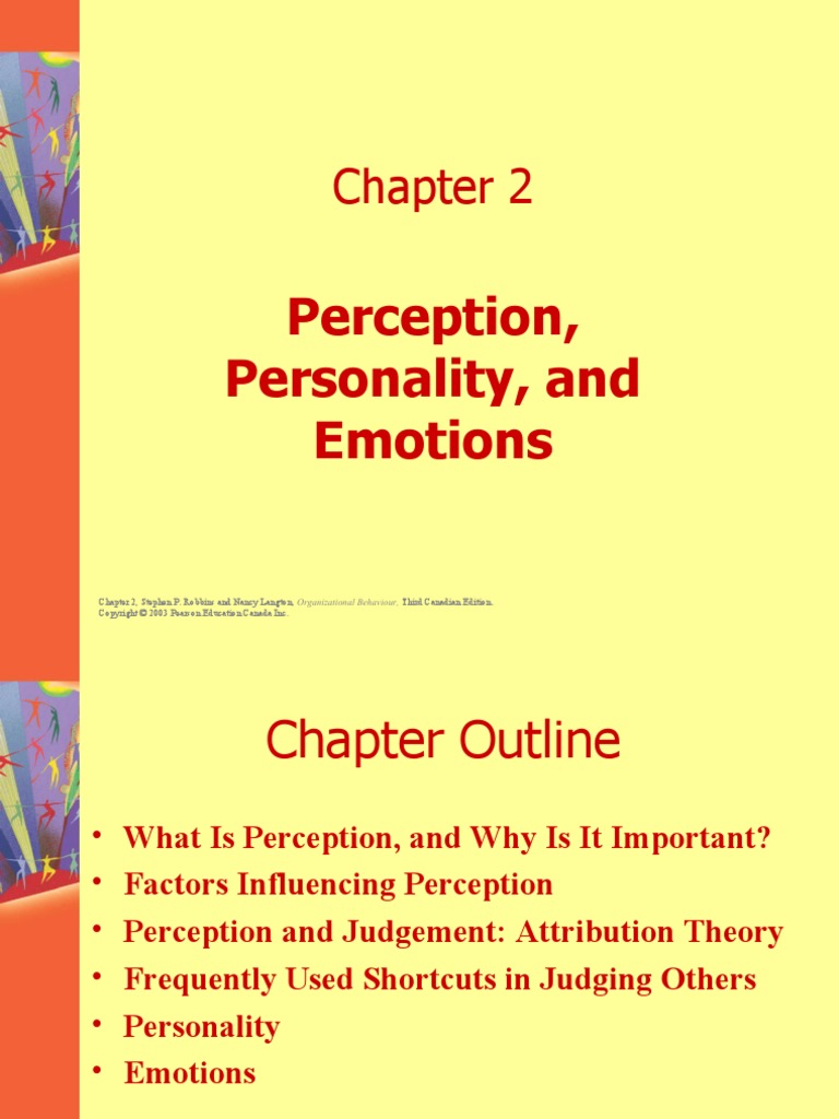 Perception, Personality, and Emotions | PDF | Emotions | Perception