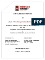 A Final Project Report ON: Study of Risk Management On Banking Sector