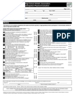 Middletown Christian Schools: OHSAA Preparticipation Phyical Evaluation Form